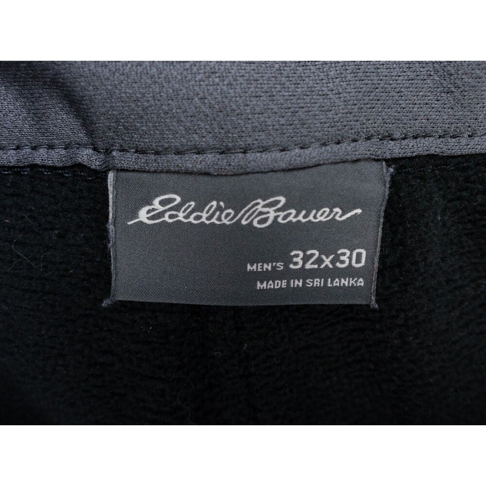 Eddie Bauer Pants Mens 32x30 Black Fleece Lined Tech Side Cargo Pocket Gorpcore - Picture 2 of 16
